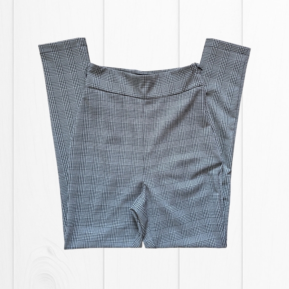 Forever 21 Women's Grey Checked/Houndstooth Print High Waist Skinny Pants - Picture 5 of 16